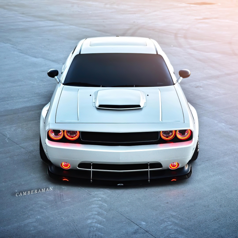 Dodge Challenger Headlight Halo Kit - ORACLE Lighting - LED Non Projector - Red - `08-`14